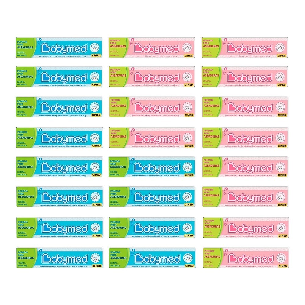 Kit 24 und Babymed 12 Azul / 12 Rosa em Oferta na Shopee