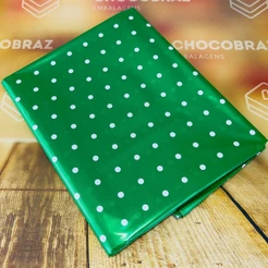 10~50 TOALHAS P/ MESA FESTA POA VERDE/BRANCO BOPP PEROLA 78X78 INOVE (CHOCO)