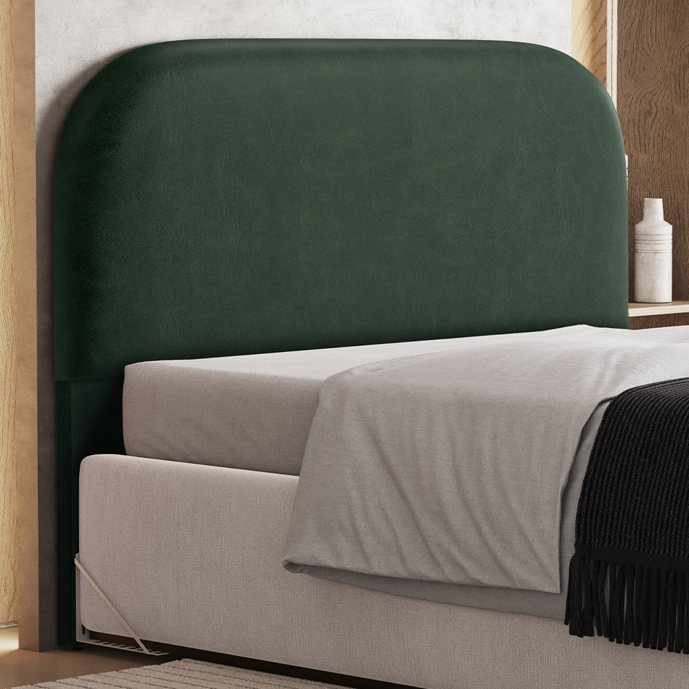 Cabeceira Cama Box Queen 160cm Orgânica Lanna W01 Couríssimo Verde - Lyam Decor em Oferta na Shopee