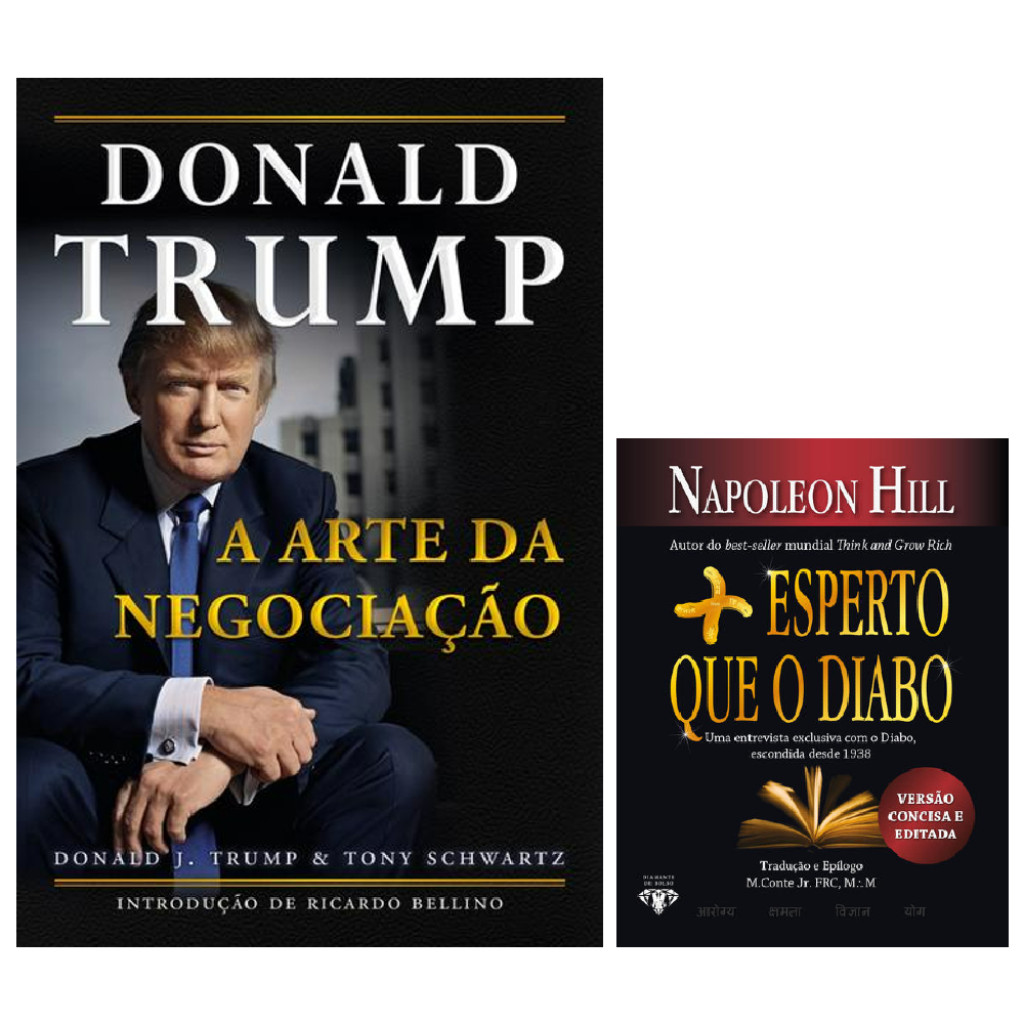 Kit Donald Trump & Napoleon Hill - A Arte da Negociação + Mais Esperto que o Diabo (livro de bolso)