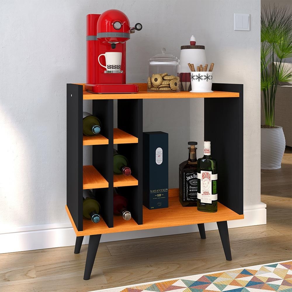 Aparador Buffet BADEN Cantinho Café Bar Decoração Sala Estar Jantar Cozinha Adega Vinho Bebidas
