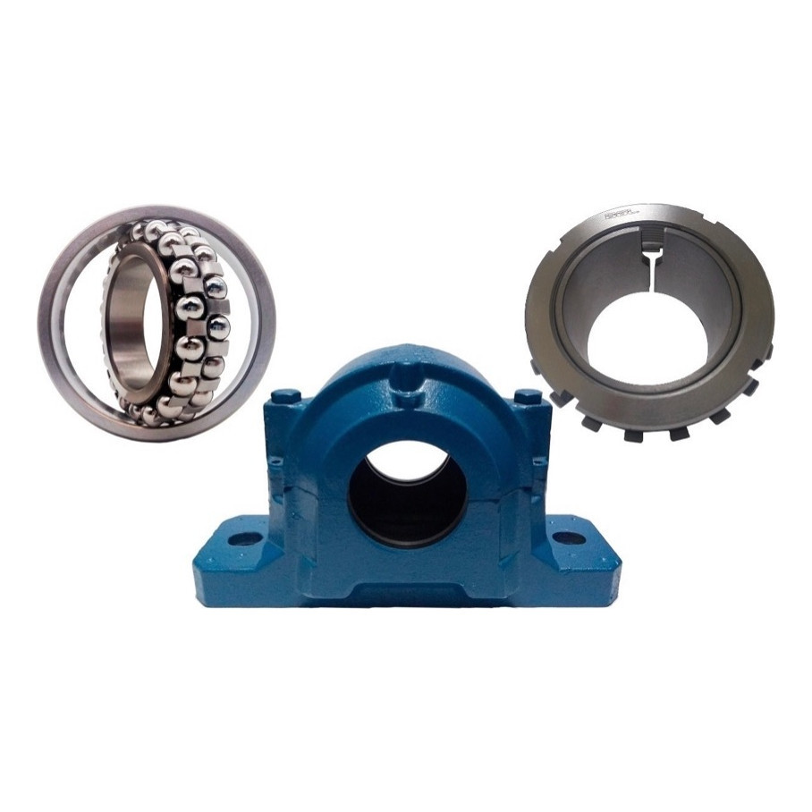 2-kit Mancal Sn 509 Rolamento 1209 K Bucha H309- 40 Mm -