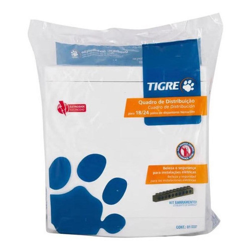 Quadro Disjuntor Tigre Embutir 18-24 Disj C/ Barramento Cent em Oferta na Shopee