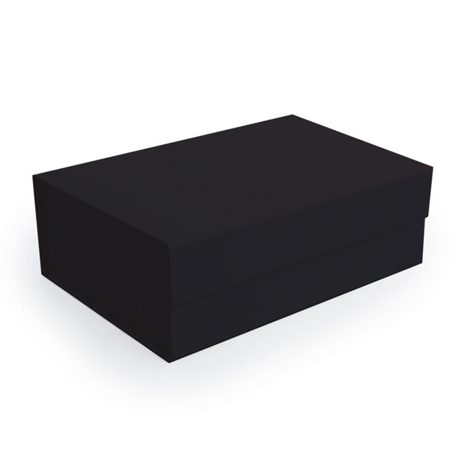 Caixa de Papel Rígido Retangular Preto com Ímã - 1 unidade - Cromus - Rizzo - Stationery