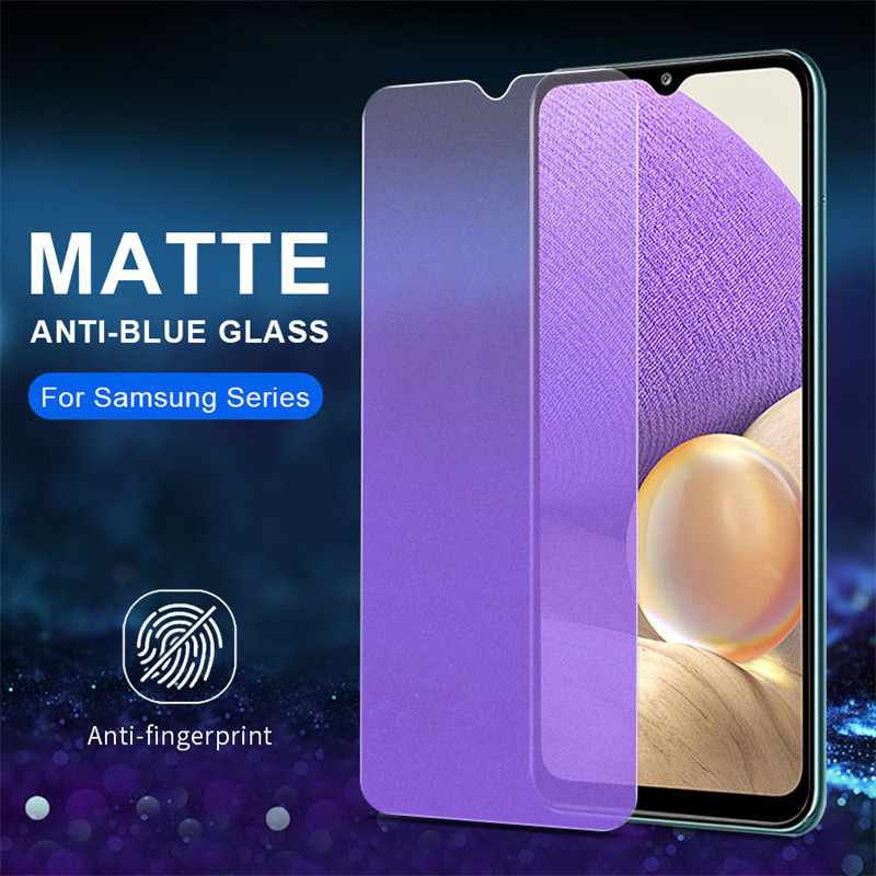 Vidro Temperado Fosco Anti-Luz Azul Para Samsung Galaxy A17 A07 A56 A36 A26 A16 A06 A55 A35 A25 A15 A05s A04s A14 A24 A3