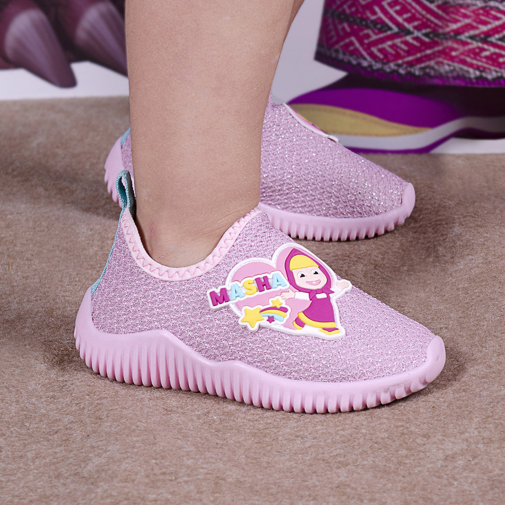 Tênis Menina Masha e o Urso Feminina + Mecha de Led Pé com Pé em Oferta na Shopee