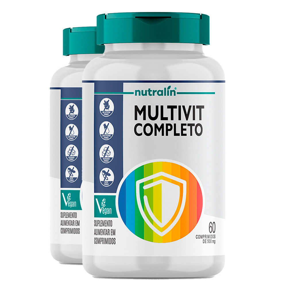 Kit 2x Multivitamínico Completo Vitaminas e Minerais 60 Comp./Made in Usa