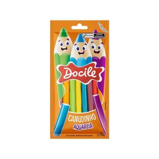 Canudinho Aquarela 70g - Docile em Oferta na Shopee