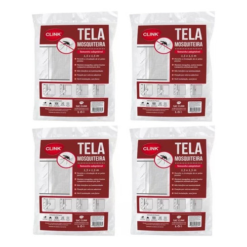 Kit 4 Tela Mosquiteira Janela Velcro Ajustável Anti Insetos em Oferta na Shopee