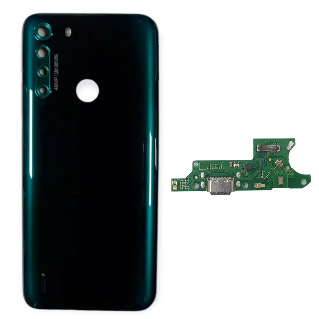 Tampa Traseira Para Moto One Fusion Verde + Placa de Carga