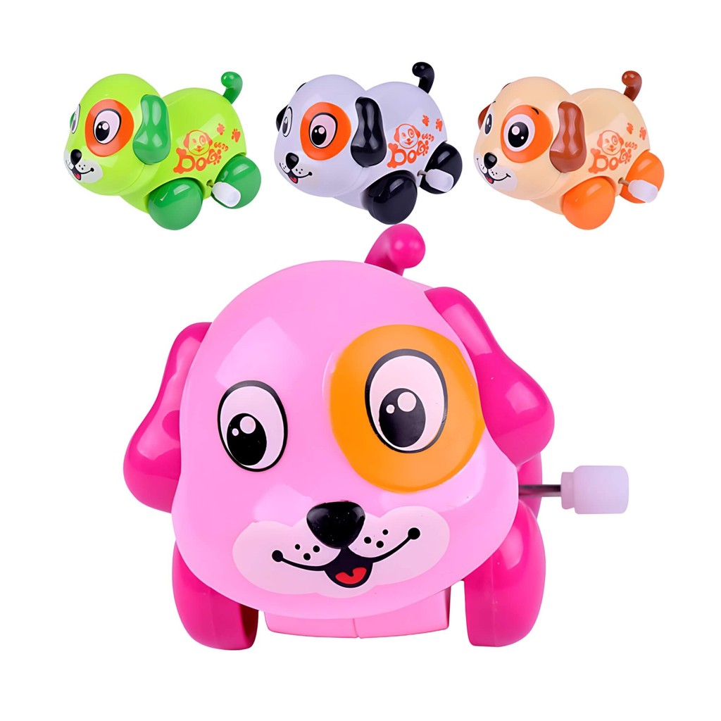 Brinquedo Infantil Cachorro Meus Pequeninos movido a Corda Sortido e Unitário Coloria - 310500941