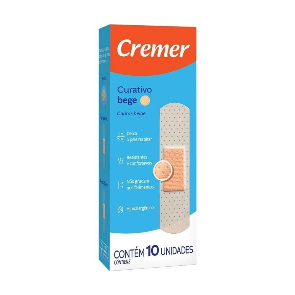 Curativo Cremercare Bege com 10 Unidades