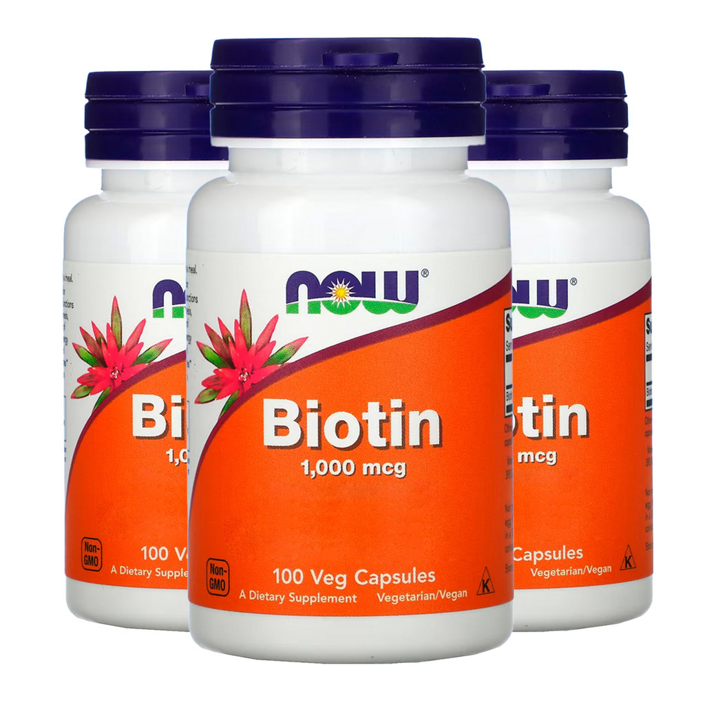 Kit 3x Biotina Now Foods 1000mcg 100 Veg Caps Importado/Made in Usa em Oferta na Shopee