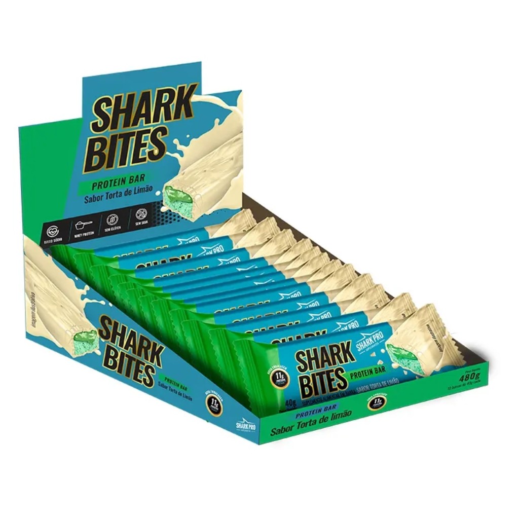 Shark Bites Protein Bar Display C/12 de 40g Shark Pro