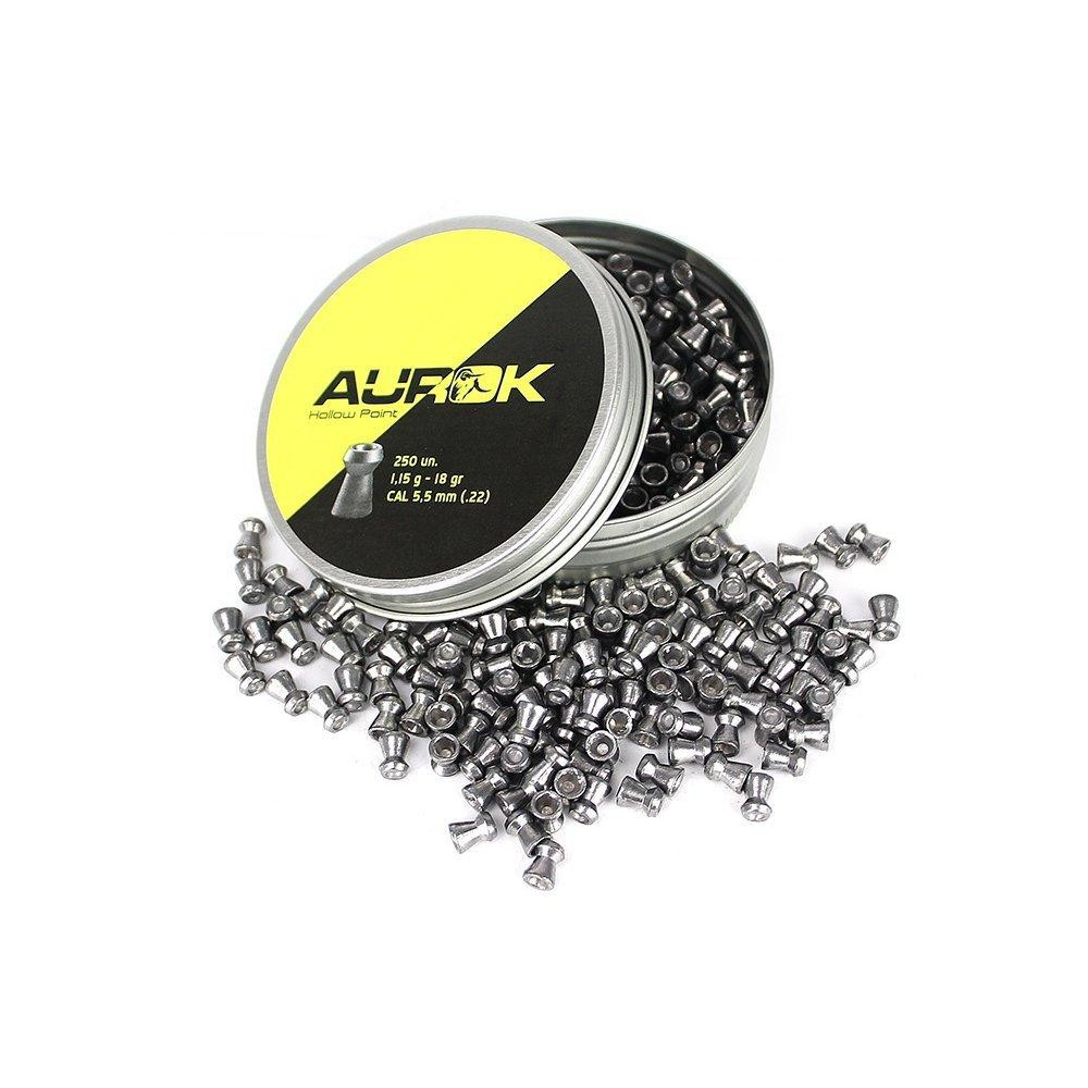Chumbinho Aurok Hollow Point 5,5mm com 250unid em Oferta na Shopee