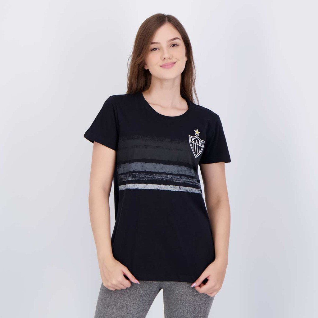 Camisa Atlético Mineiro Classic Feminina Preta - Sports & Outdoors