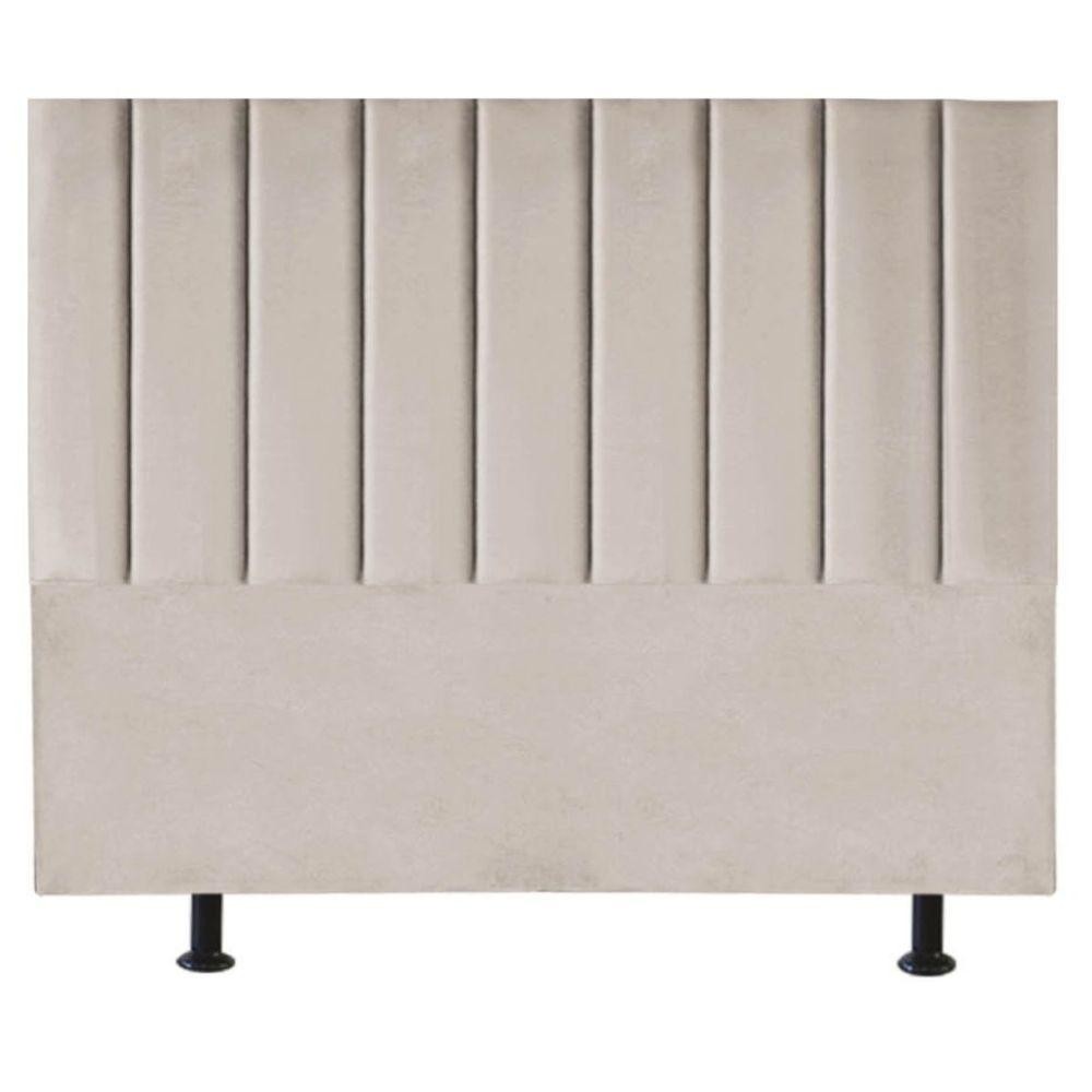 Cabeceira Estofada De Cama Casal King 195 Cm Taís Corino bege