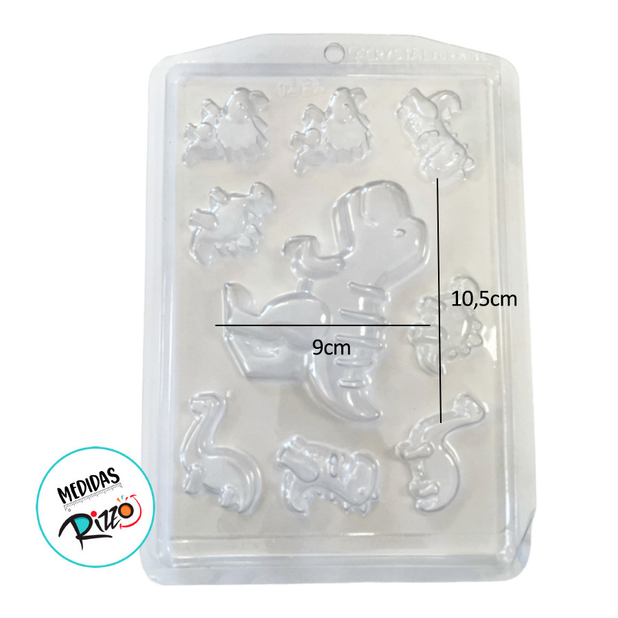 Detalhes do Forma de Acetato Dinossauros - Ref.1565 - 1 unidade - Crystal - Rizzo