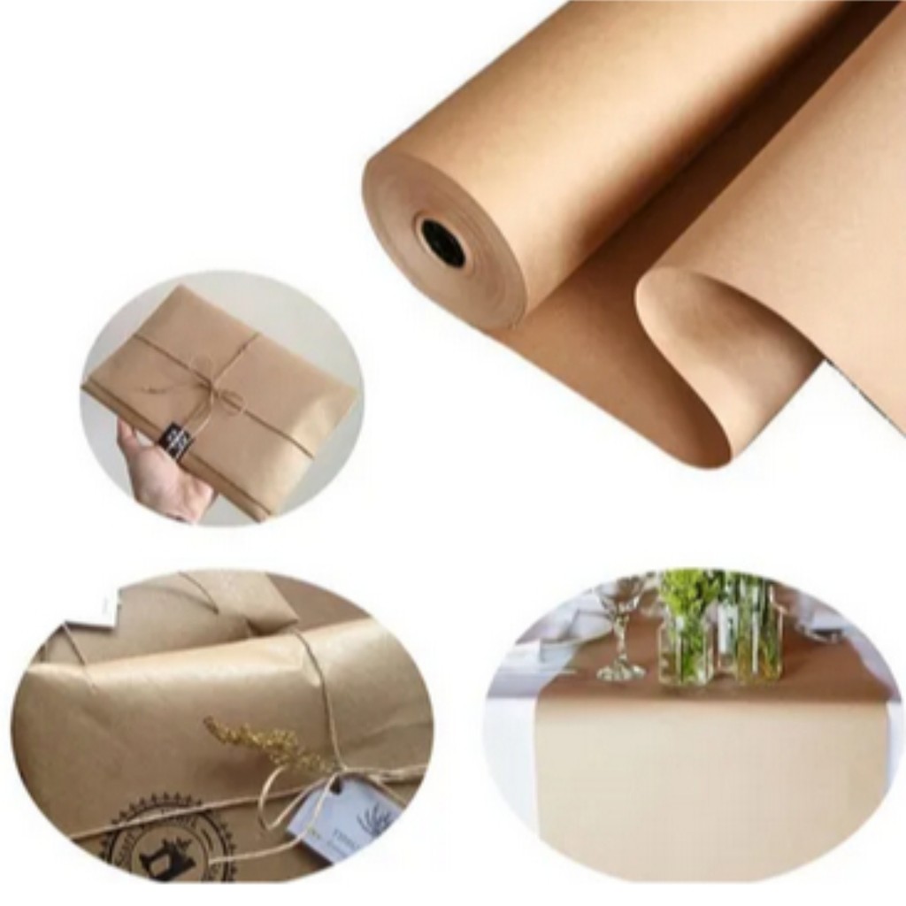 Papel Pardo Monolucido Kraft Bobina 80cm Embalagem - 100mts e Kraft 60cm x 150mts Papel Correios