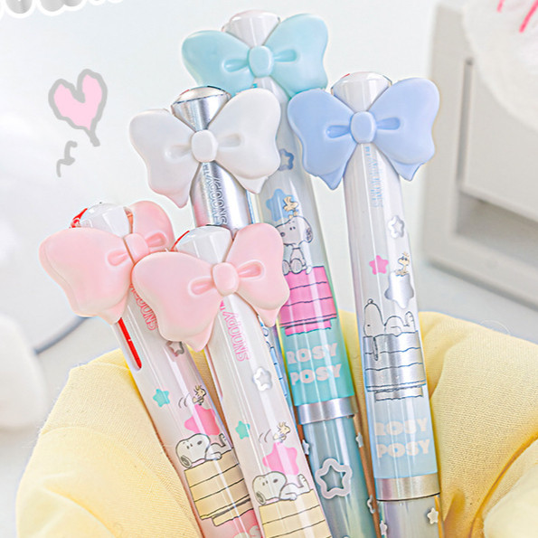 RosyPosy Bowknot Snoopy Co Marca Módulo Caneta Estudante Preta 0.5mm Neutra De Secagem Rápida em Oferta na Shopee