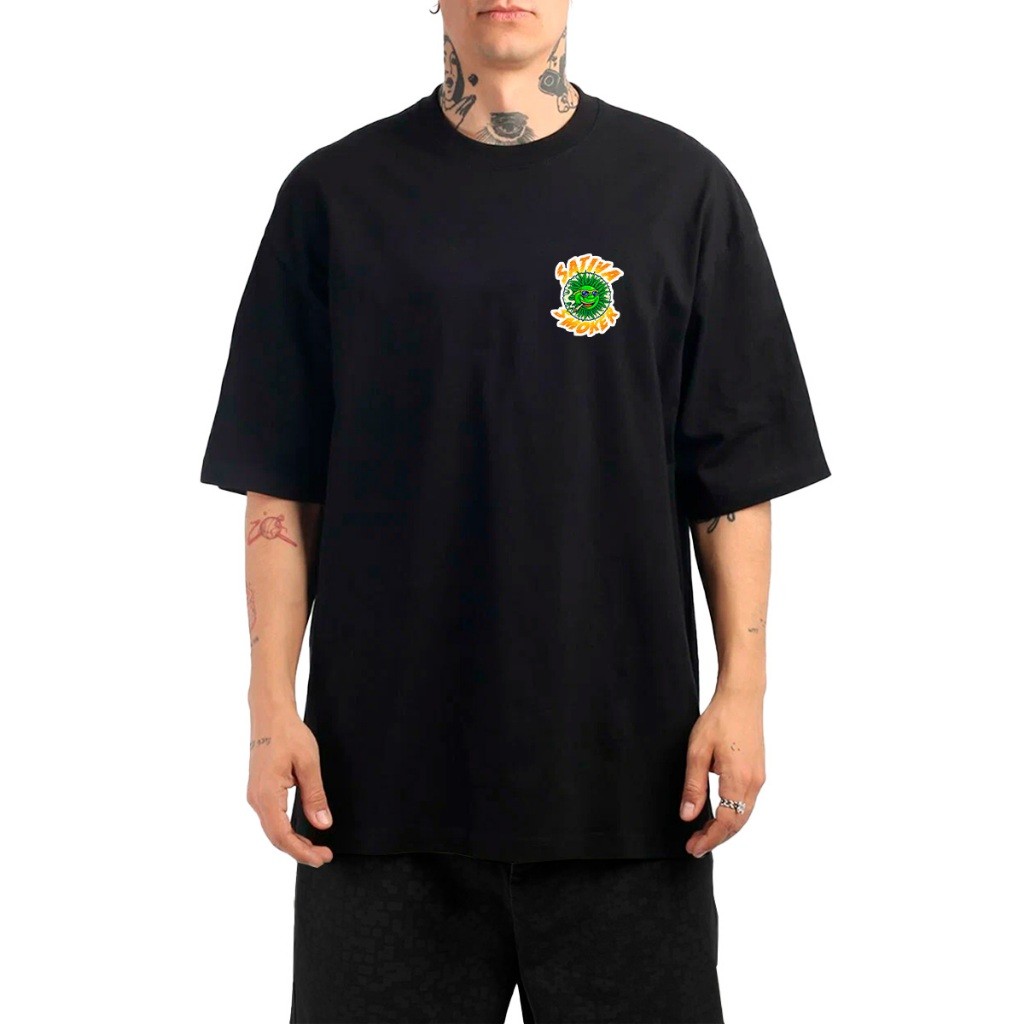 Camiseta Oversized Estampada Streetwear Unissex 100% Algodão Smoker Lançamento