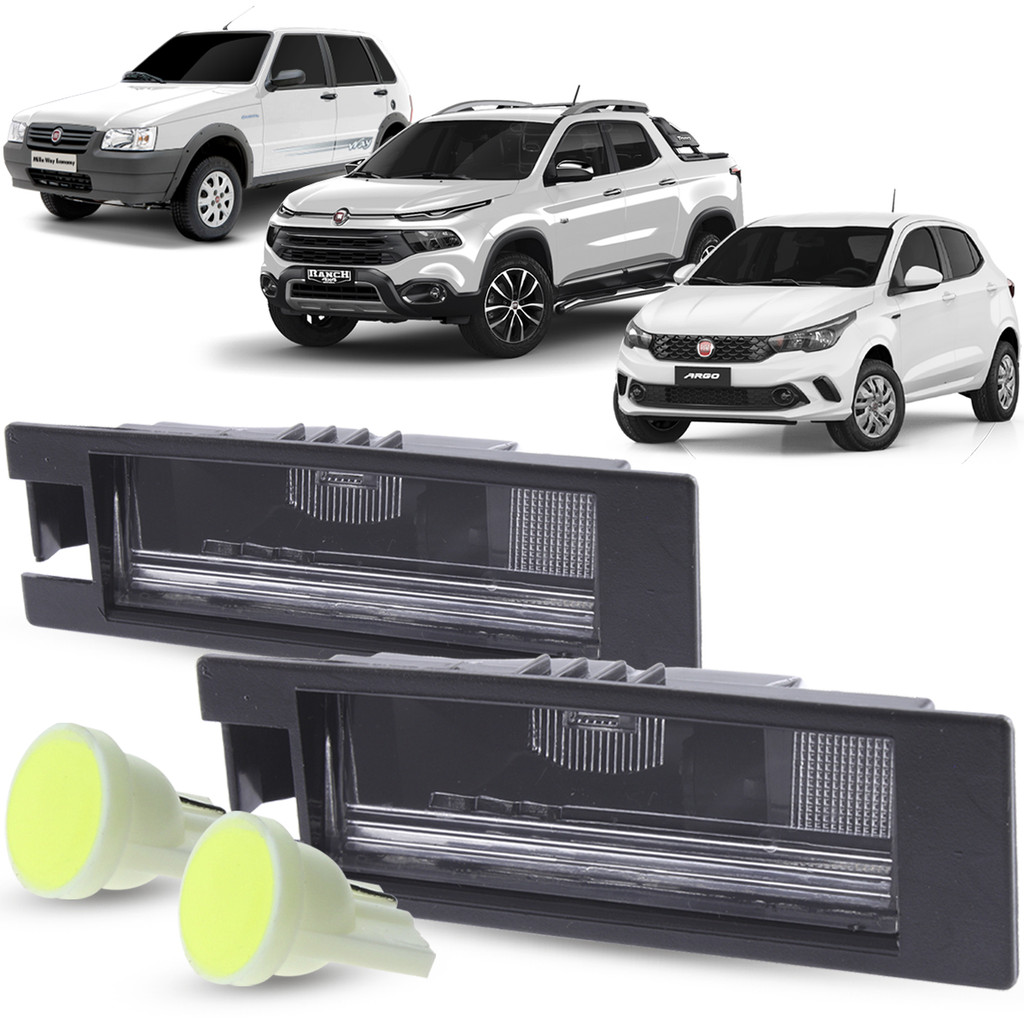 Par de Lanterna Luz De Placa + LED Fiat Uno Idea Punto Linea Palio Fire Attractive Siena Doblo Grand Siena Toro Argo