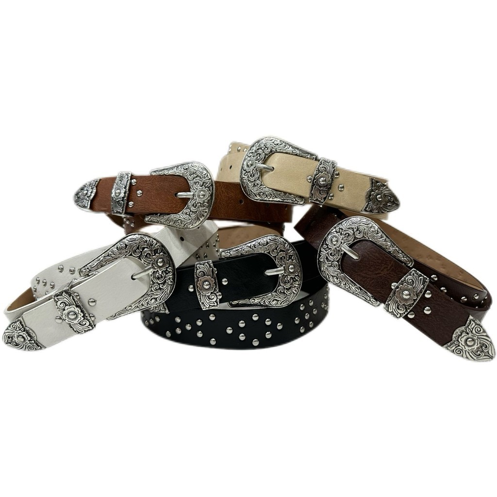 Cinto Unissex Cowboy Detalhe Bolinhas Country Zx-m-06