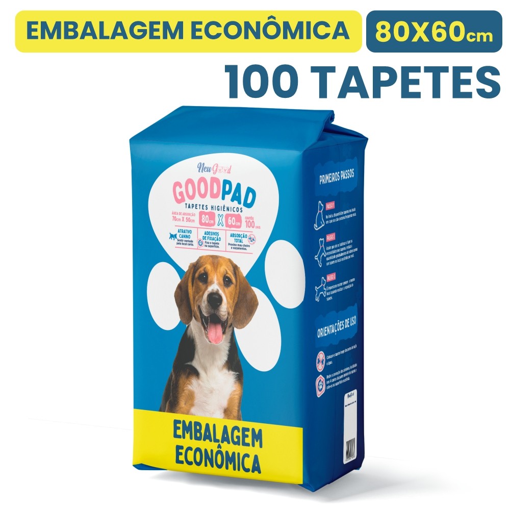 Tapete Higiênico Cães Good Pad 80x60cm 100 Unidades Petlike em Oferta na Shopee
