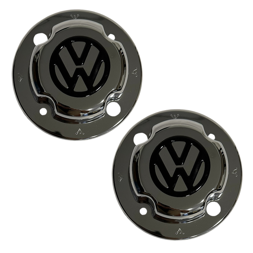 Par Sobre Tampa Cromada Cubo VW Constellation Com Emblema em Oferta na Shopee