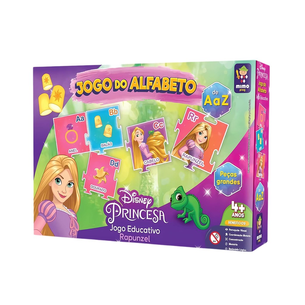 Jogo Alfabeto Educativo Princesas Disney Rapunzel 26 Peças Mimo Toys - 2018 em Oferta na Shopee