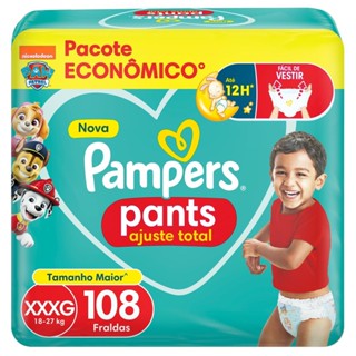 Fralda Pampers Pants Ajuste Total Topíssima XXXG com 108un em Oferta na Shopee