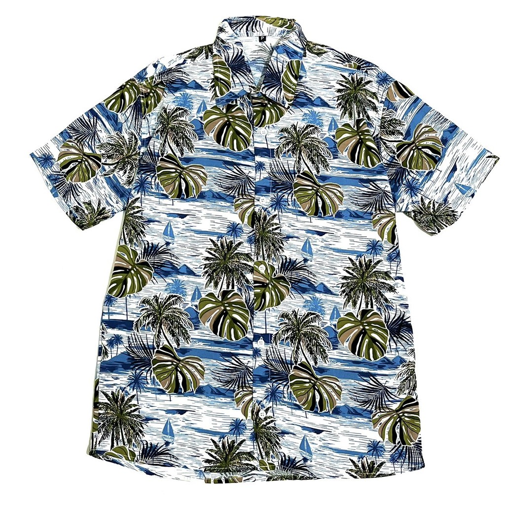 Camisa Viscose Com Botão Estampada Masculina Confortável Para Praia Festa e Casual FB-32
