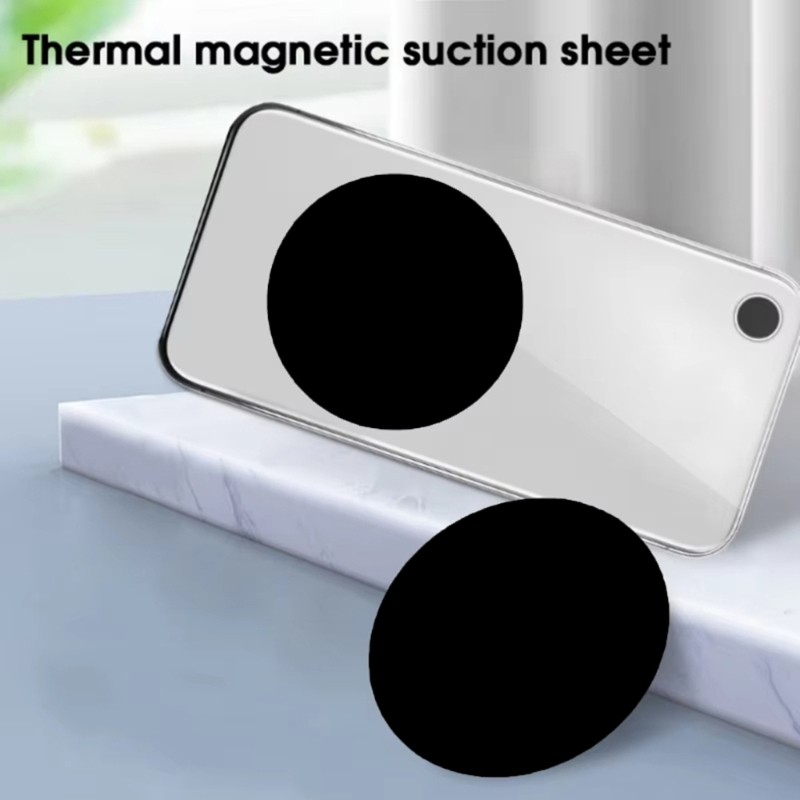 KIN Telefone Ventilador De Refrigeração Folhas Placa Radiador Folha Adesivo 6cm 9cm Metal Suporte Magnético Para Celular