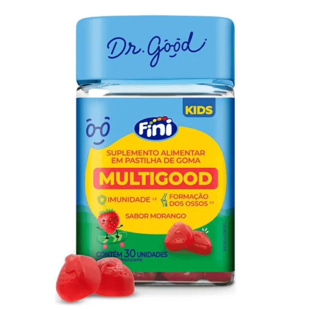Multivitamínico Kids Dr.Good Morango 30 Gomas - Fini em Oferta na Shopee