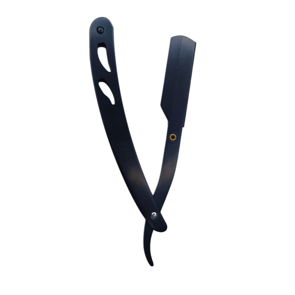 Navalhete de Metal Preto Gota para Barbeiro e Cabeleireiro Profissional cod 420
