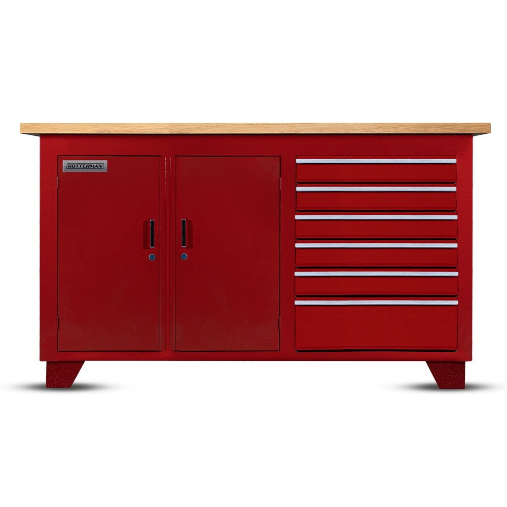 Bancada fechada com 6 gavetas e 2 portas RLL-204 Rotterman - Home & Living
