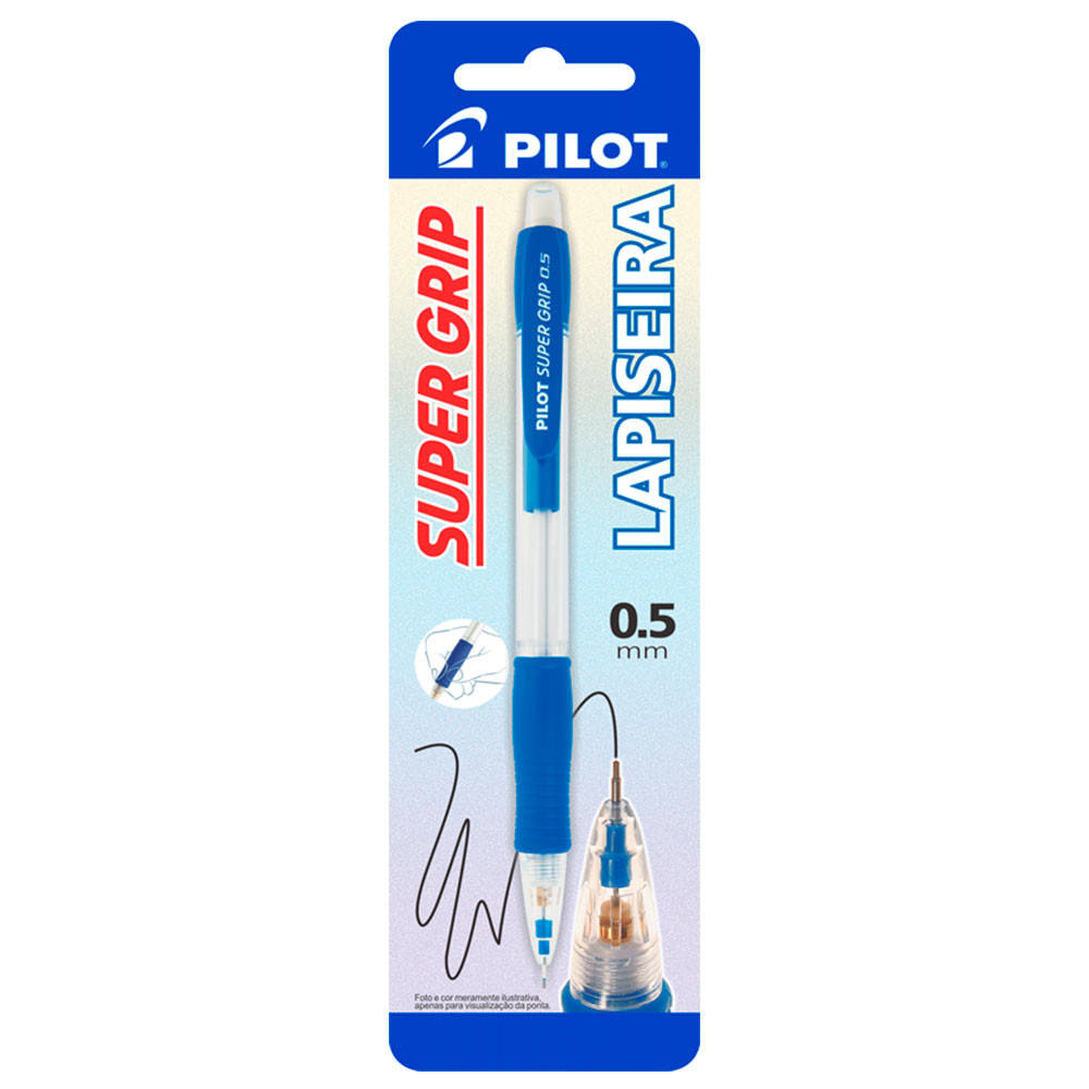 Lapiseira 0.5mm Super Grip Azul H-185 SL com 1 unidade Pilot em Oferta na Shopee