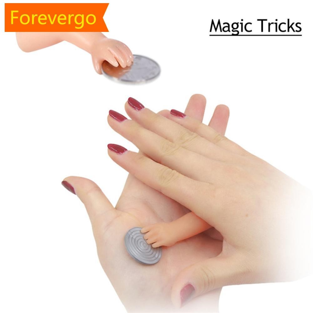 forevergo Magia Pequena Mão Brincadeira Piada Adereços Mágicos Horror Truques De Mágica Moedas Desaparecem Invisível Clo