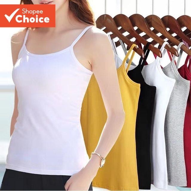 Camisola Branca Sólida De Verão Feminina Slim Sem Costas Regata Preta