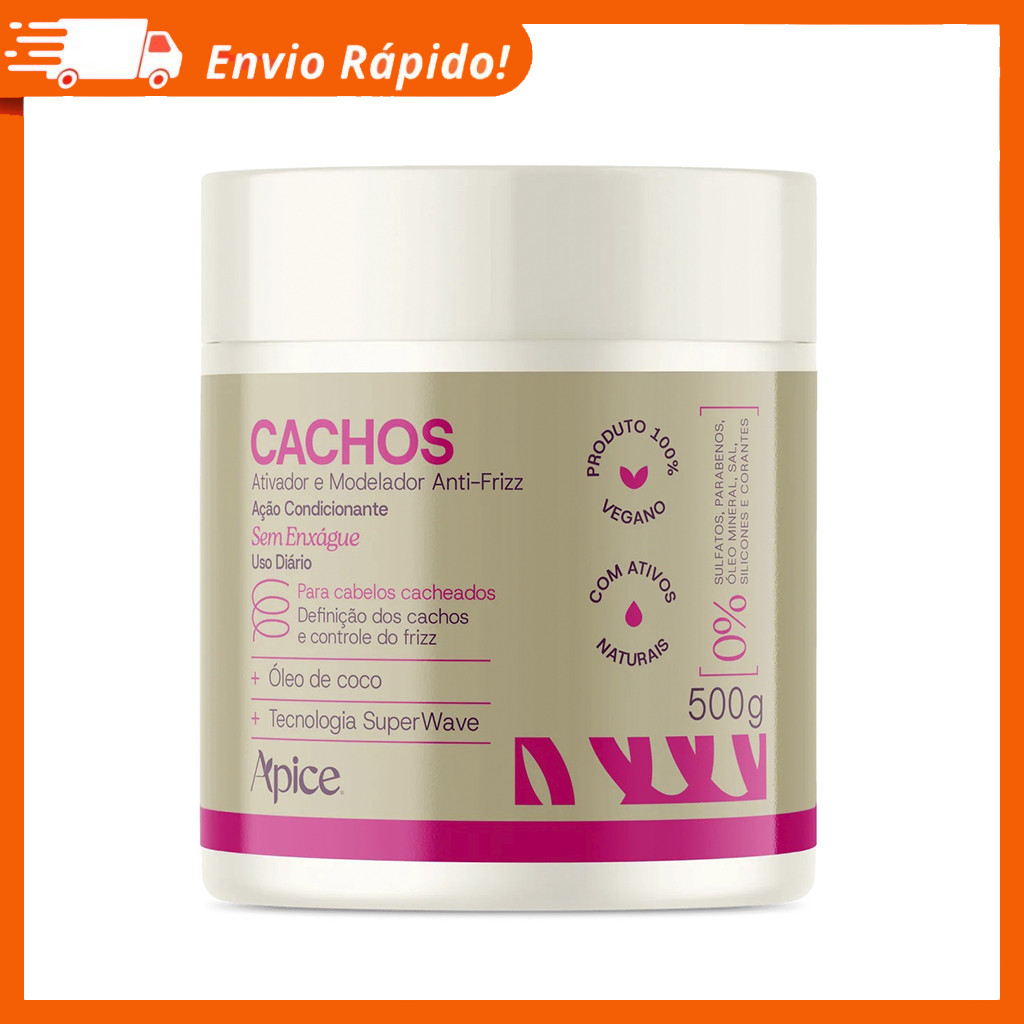 Apice Ativador e Modelador Cachos NOVA FRAGRANCIA 500gr em Oferta na Shopee