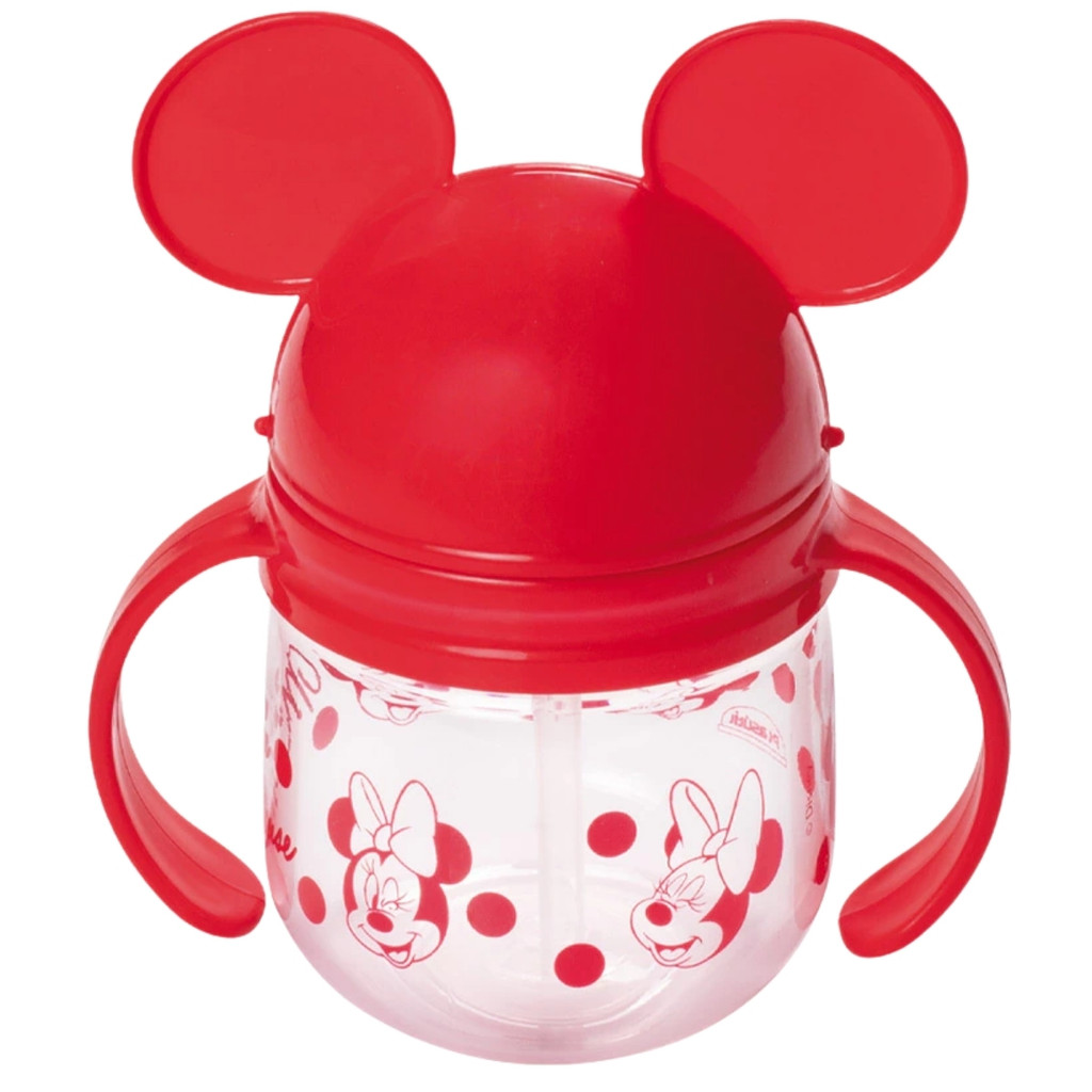 Copo Caneca Infantil Treinamento Minnie 260ml Com Canudo Retrátil Automático Plasútil Vermelho em Oferta na Shopee