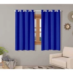 Cortina Roma Azul Royal elegante 2M x 1.40M, para cozinha, quarto e sala - Tecido Poliéster envio rápido