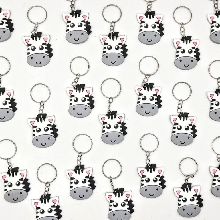 Chaveiro Zebra 10un Lembrancinha Animal Safari Floresta Zebrinha Novidade