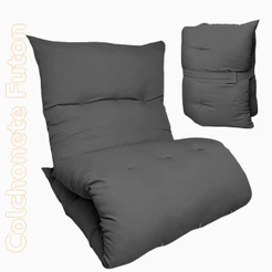 Colchonete Futon Solteiro Dobrável Enrolável Decorativo acampamento Almofada 170X60 CM