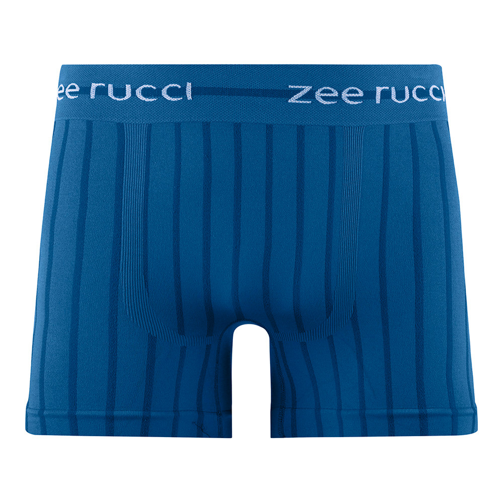 Cueca Boxer Jacquard Listrado Vertical sem Costura Azul Real
