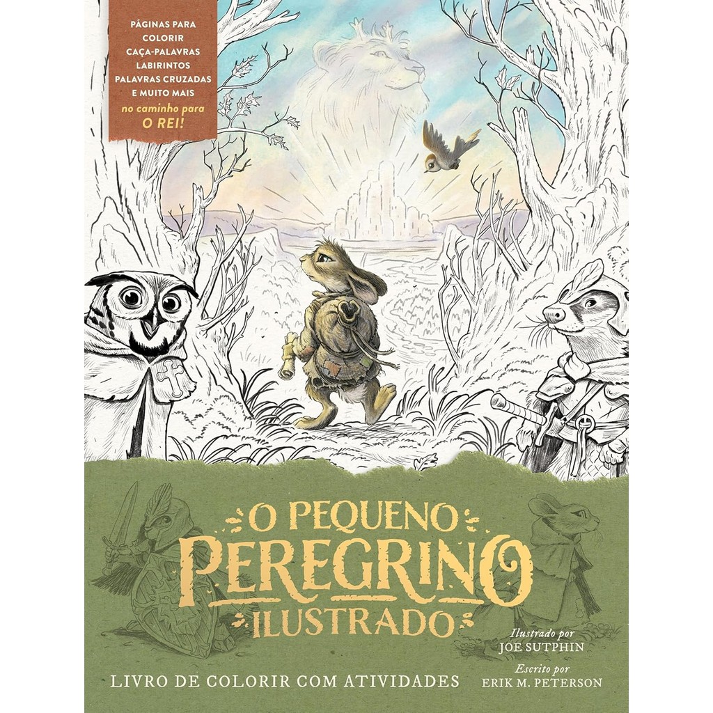 Livro de Colorir com Atividades | O Pequeno Peregrino Ilustrado| Joe Sutphin e Erik Peterson em Oferta na Shopee