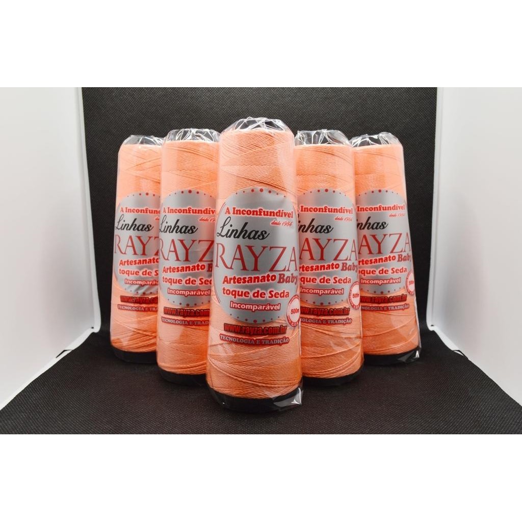Linha RAYZA Artesanato Baby Fina Tex 144 cor 033-Laranja
