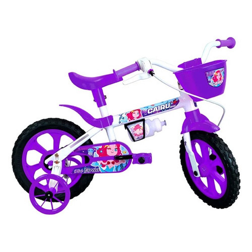 Bicicleta Aro 12 Cairu Feminina Masculina Modelo Sereia e Play Kids Com Rodinhas e Cestinhas