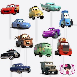 60 Tags para Doces tema CARROS em Oferta na Shopee
