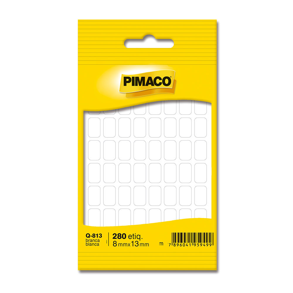 Etiqueta adesiva Q-813 retangular branca Pimaco